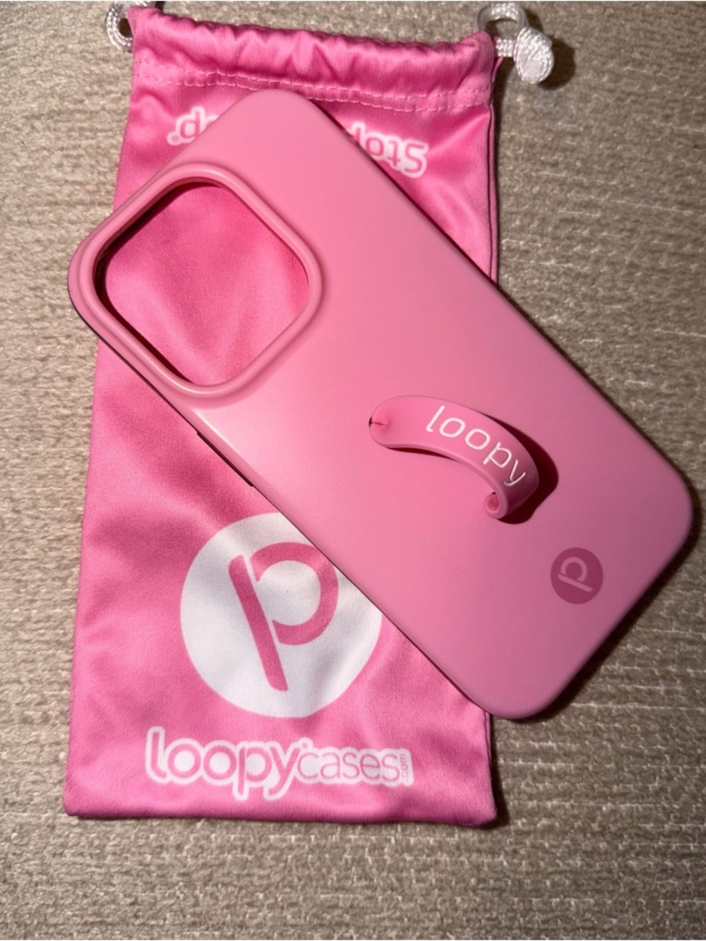 Loopy Case Pink Phone Case with Built-in Loop Grip